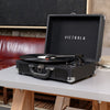 Image of Victrola-Bluetooth-Tragbare Koffer-Plattenspieler mit 3-Gang-Drehteller, Schwarz