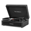 Image of The Parker Suitcase Record Player with 3-speed Turntable, Black