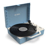 Image of The Re-Spin Sustainable Bluetooth Suitcase Record Player, Blue