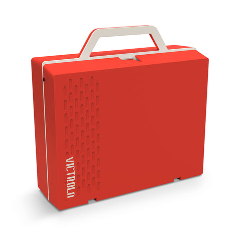 The Re-Spin Sustainable Bluetooth Suitcase Record Player, Red