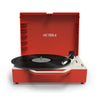 Image of The Re-Spin Sustainable Bluetooth Suitcase Record Player, Red